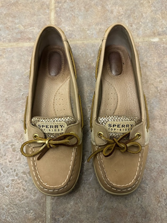 Sperry Shoes - Sperry Women's Metallic Gold and Tan Moccasin Loafers